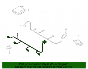 Audi Q7 16-19 front bumper wiring for 4 parking sensors