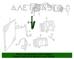 Air conditioner tube condenser-compressor Dodge Journey 11- 2.4