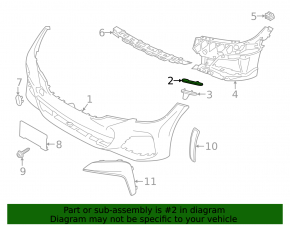 Front bumper mount left wing BMW 3 G20 19- upper part