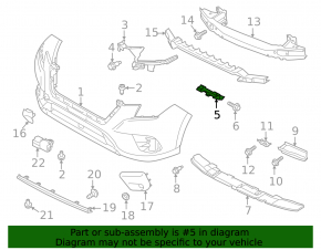 Right front bumper mount for Subaru Forester 22-24