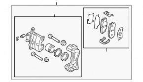 Front right caliper assembly for Kia Optima 16-20