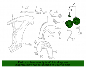 VW Beetle 12-19 Fuel Filler Cap