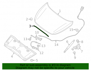 Nissan Pathfinder 13-20 Hood Seal Short