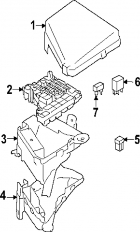 Subaru Forester 25-26 underhood fuse box housing