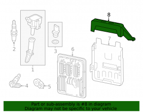 Chevrolet Malibu 18- 1.5T Engine Computer ECU Housing Upper Part