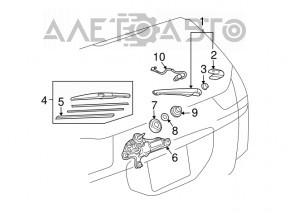 Rear wiper motor Lexus RX300 RX330 RX350 RX400h 04-09