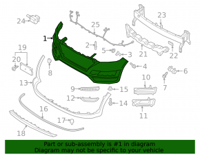 Front bumper bare Hyundai Tucson 19-21