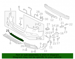 Lower grille front bumper Audi A4 B8 13-16 rest SIGNEDA
