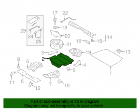Subaru Forester 14-18 SJ trunk tray is torn, dented, missing element