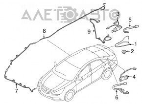 Antenna fin Kia Optima 16-17