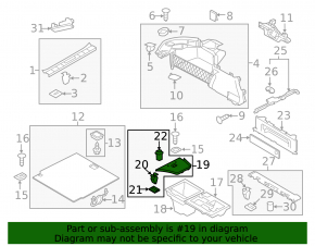 Trunk floor left Porsche Panamera 10-16 black