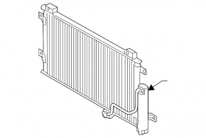 Hyundai Ioniq 17-19 EV air conditioner condenser with dehumidifier