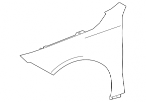 Front right wing Mercedes A-class V177 19-22 aluminum, white 149