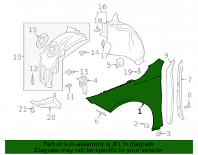 Front right wing Mercedes A-class V177 19-22 aluminum, white 149