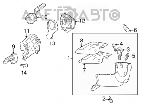 Right steering column switch for Mazda3 03-09