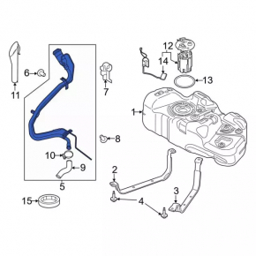 Fuel filler neck for Ford Transit Connect MK2 13-2.5