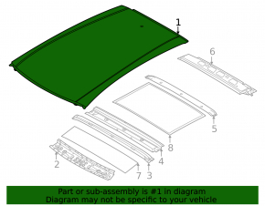 Metal roof for Nissan Ariya 23-25 without panoramic windows
