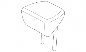 Rear center headrest, 2nd row, Ford Mustang Mach-E 21-25, gray leather