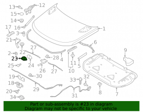 Left hood latch bracket for Land Rover Range Rover Sport 13-22