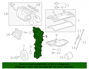 Front Engine Cover Ext Toyota Rav4 19-22 2.5 A25A-FXS hybrid