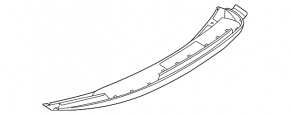 Rear bumper lip Volkswagen ID.4 21-23 black structure for parking sensors