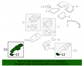 Right air duct BMW X5 E70 07-10 4.8