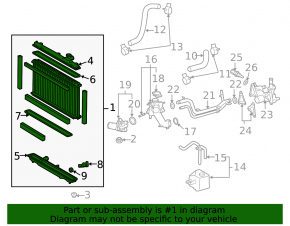 Lexus GS300 GS350 GS450h 06-11 Water Cooling Radiator