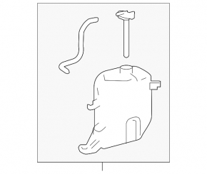 Expansion tank cooling Toyota Camry v70 18-19 2.5 JP with cover