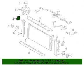 Radiator bracket right lower BMW 4 F32/33/36 14-20