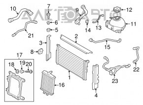 Radiator bracket right lower BMW 4 F32/33/36 14-20