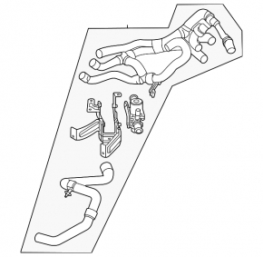 Cooling system hose assembly Volkswagen ID.4 21-25 AWD with valve and bracket