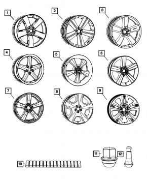 Set of wheels R18 4pcs Dodge Challenger 09-