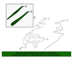 Rear wiper arm Infiniti QX50 19-20