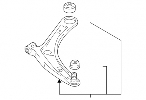 Lower control arm front left Mitsubishi Eclipse Cross 18-