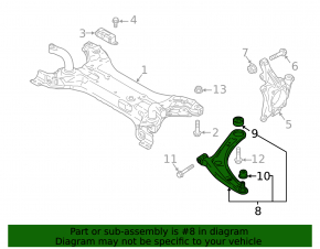 Lower control arm front left Mitsubishi Eclipse Cross 18-