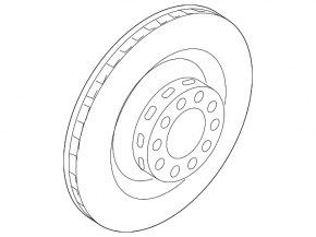 Rear left brake disc Audi A6 04-11 302/12mm