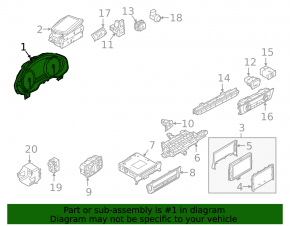 Instrument cluster Audi A6 C7 12-15 prerest without night vision, with projection