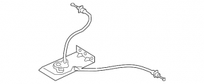 Bracket for opening the hood lock handle under the hood Audi Q8 19-