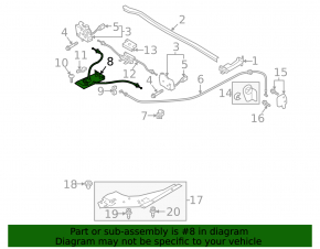 Underhood hood release handle bracket for Audi Q8 19-25 with cables