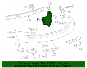 Rear bumper mount lower right Toyota Rav4 13-15 prerest seal
