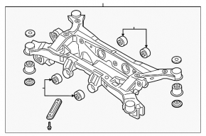 Subframe rear Hyundai Santa FE 19-20 AWD KOR
