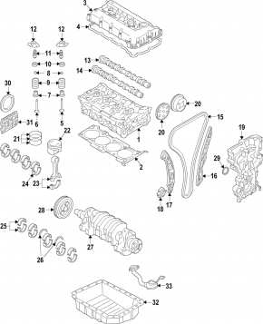 Hyundai Tucson 2016-2017 2.0 cylinder head assembly for grinding