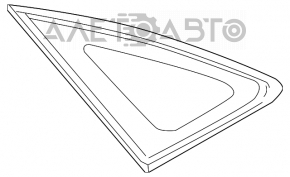 Window blind glass rear left Lexus RX300 RX330 RX350 RX400h 04-09 with molding