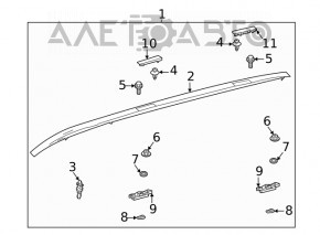Roof rails Toyota Highlander 20-