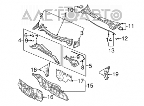 Metal wiper pan for Nissan Murano z50 2003-2007