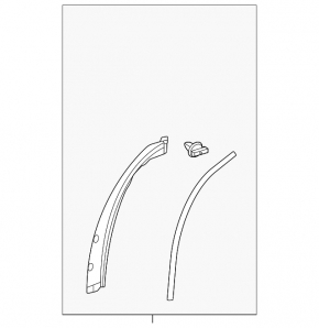 Door arch trim rear left Toyota Rav4 19-inner with seal