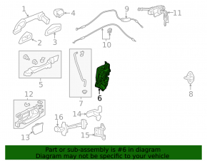 Front left door lock Honda CRV 12-13