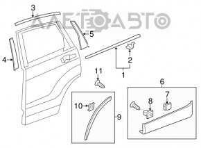 Door trim side rear left front Honda CRV 12-16