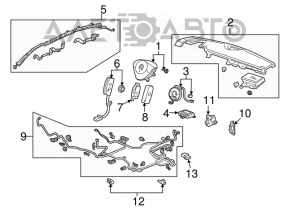 Left Door Airbag Sensor for Acura MDX 2013