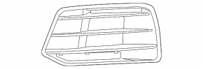 Front bumper grille left Audi Q5 80A 18-20 with chrome, sand